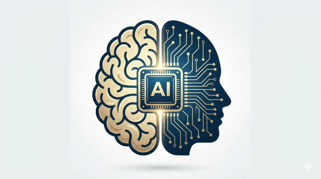 An artistic glowing representation of a human brain and an AI core working in harmony.
Caption: The "Human Advantage": Why empathy