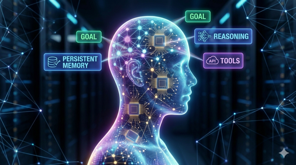 Autonomous AI Agent Core Architecture Diagram 2026
