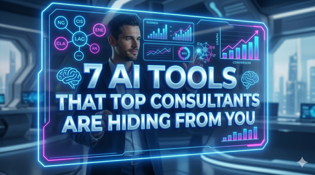 # 7 AI Tools That Top Consultants Are Hiding From You
**Meta Description:** Discover the 7 AI tools that top consultants are hiding from you in 2026. Automate your workflow, scale your business, and master professional AI productivity.
Did you know that top-tier consultants now produce 50% more work in half the time? This shift is not a coincidence or just hard work. It happens because they use elite technology to stay ahead of everyone else. Most people only know basic tools like ChatGPT. However, a secret layer of software exists that handles complex business strategy. This guide reveals the 7 AI tools that top consultants are hiding from you in 2026 to help you dominate your niche.
You will learn how to automate deep research and financial modeling. We will explore platforms that build entire business presentations in seconds. You will also discover how to manage client relationships with autonomous agents. This blueprint turns your solo practice into a high-efficiency machine. Stop working harder and start working smarter with these hidden gems. Let's dive into the world of elite consulting automation.
## The Secret Power of AI-Driven Research
Elite consultants start every project with deep data analysis that looks impossible. They do not spend hours manually reading PDF files or news reports. Instead, they use specialized research agents to find "the needle in the haystack." This allows them to provide insights that others miss. Using these hidden tools gives you an unfair advantage in any market.
The first tool is **Perplexity Pro**, but tuned for enterprise data. It scans live databases and academic papers simultaneously. It provides citations for every claim it makes. This ensures your advice is always grounded in real-world facts. You can build trust with clients by showing them the exact source of your strategy.
### Automating Market Sentiment Analysis
Understanding what customers feel is vital for a consultant. AI tools can now scan millions of social media posts in minutes. They identify emerging trends before they become mainstream. This allows you to advise clients on products that do not even exist yet. You become a futurist rather than just an observer.
### Real-World Example: Retail Strategy
A consultant helps a failing clothing brand regain its market share. She uses AI to analyze global fashion trends in real-time. The AI identifies a rising demand for sustainable "tech-wear" in urban areas. The brand pivots its collection and sees a 40% increase in sales. This is the power of high-level AI research in action.
## Building Dynamic Financial Models with AI
Financial modeling used to be the most boring part of consulting work. Top experts now use tools like **Glean** or **FinChat** to automate this task. These platforms link directly to a company's financial software. They identify leaks, waste, and growth opportunities without human intervention. This speed allows you to charge more for faster results.
You can ask the AI to "Stress test our budget against a 10% inflation spike." The AI runs thousands of simulations in seconds. It provides a detailed risk report and a recovery plan. This level of precision was previously only available to big banks. Now, you can offer it to any small business client.
### Predictive Cash Flow Analysis
Cash flow is the lifeblood of every business you advise. AI can predict future income based on historical data and market cycles. It alerts you to potential gaps months before they happen. This proactive approach saves your clients from bankruptcy and proves your value. You become a permanent partner in their financial success.
### Use Case: Scaling a SaaS Startup
A consultant uses AI to model the "Customer Acquisition Cost" (CAC) for a new app. The AI finds that the current marketing spend is 20% inefficient. It suggests a new allocation of funds that doubles the user growth. The startup secures its next round of funding thanks to these data-backed projections.
## Creating World-Class Presentations in Minutes
Top consultants never spend all night fixing PowerPoint slides. They use **Gamma** or **Beautiful.ai** to turn rough notes into masterpieces. These tools handle the layout, design, and image selection automatically. You just focus on the core message and the strategic advice. This is one of the 7 AI tools that top consultants are hiding from you to keep their fees high.
These platforms use "responsive design" for every slide. Your presentation looks perfect on a laptop, a tablet, or a phone. You can even include interactive elements like live charts or feedback polls. This makes your client meetings more engaging and professional. High-end design builds instant credibility for your consulting brand.
### Visualizing Complex Data Flow
Charts should tell a story, not just show numbers. AI can suggest the best way to visualize a specific data set. It might choose a Sankey diagram for supply chains or a heat map for sales. This clarity helps your clients understand your advice much faster. They are more likely to approve your strategy when they can see the logic.
### Scenario: The Boardroom Pitch
A consultant has only one hour to prepare for a sudden board meeting. He feeds his raw data into an AI presentation tool. The AI generates a 12-slide deck with custom icons and consistent branding. The board is impressed by the professional quality and approves his 50,000-dollar proposal. AI made this speed and quality possible.
## Autonomous Agents for Client Management
Managing multiple clients can be a nightmare for a growing consultant. Top pros use **AgentGPT** or **AutoGPT** to handle routine communications. These agents can schedule meetings, follow up on invoices, and answer basic questions. They act as your personal staff that never sleeps and never complains. This is how you scale your time effectively.
You can train an agent on your specific consulting style and knowledge base. It can "ghostwrite" initial drafts for your client reports. It can even scan your emails to prioritize the most important tasks. This frees up your brain to focus on the complex problem-solving that you enjoy. You stop being a secretary and start being a true leader.
### Setting Up Your Virtual Support Team
Think of these agents as specialized workers for different tasks. One handles the data, another handles the writing, and a third handles the tech. You oversee the entire "swarm" from a single dashboard. This structure allows you to take on 5x more clients without losing quality. It is the ultimate secret to high-revenue consulting.
### Real-World Example: Global Project Coordination
A consultant manages a project with teams in three different time zones. He uses an AI agent to coordinate the daily updates and tasks. The agent summarizes the work of the night shift for the morning crew. The project finishes two weeks ahead of schedule with zero communication errors. This is the future of professional project management.
## Advanced Copywriting for High-Ticket Proposals
Winning a high-ticket contract requires a very specific type of writing. It must be persuasive, professional, and focused on the client's ROI. Tools like **Jasper** or **Copy.ai** have specialized templates for consulting proposals. They help you frame your services as a "must-have" solution. This is how top consultants close big deals with less effort.
You can use AI to "mirror" the client's tone and vocabulary. This build instant rapport and makes the client feel understood. The AI can also help you structure your pricing tiers for maximum conversion. It suggests the best words to use to overcome common sales objections. You become a master of professional persuasion.
### Optimizing the "Value Proposition"
A value proposition is the core reason why a client should hire you. AI can help you refine this message until it is crystal clear. It asks you questions about your service to find the "unique selling point." This ensures your proposal stands out among dozens of other competitors. Clear messaging leads to higher fees and more "Yes" answers.
### Scenario: Winning a Government Contract
A small consulting firm wants to bid on a large municipal project. They use AI to draft a detailed 50-page proposal that meets all legal requirements. The AI ensures the tone is perfectly formal and the data is accurate. They win the multi-million dollar contract against much larger firms. Their secret was using AI to write at a world-class level.
## Strategic Thinking with AI "Devil's Advocate"
The best consultants always question their own assumptions. They use AI to play the "Devil's Advocate" before presenting a plan. You can tell the AI: "Find five logical flaws in this strategy." The AI will challenge your ideas and force you to think deeper. This ensures your final advice is robust and "bulletproof."
This process prevents embarrassing mistakes in front of important clients. It helps you prepare for the difficult questions they might ask. You can even ask the AI to simulate a client's reaction to a price increase. This "strategic sparring" makes you a more confident and effective consultant. You are always three steps ahead of the conversation.
### Simulating Market Disruptions
What happens to your client's business if a new competitor enters? AI can simulate these scenarios based on current market data. It helps you build "Plan B" and "Plan C" for every strategy. This level of foresight is what clients are actually paying for. You provide peace of mind in an uncertain digital world.
### Use Case: Product Launch Defense
A consultant advises a tech company on its new flagship product launch. She uses AI to predict how competitors might try to sabotage the release. The AI suggests a defensive marketing plan and a PR strategy. The launch is a massive success because they were prepared for every possible attack. This is true strategic mastery.
## Mastering the AI Tech Stack for Longevity
The final secret is not just one tool, but how you connect them. Top consultants build a "tech stack" where data flows seamlessly between apps. They use **Zapier** or **Make.com** to link their research, finance, and design tools. This creates an automated ecosystem that runs your entire business. Mastery of this stack is your insurance policy for the future.
As AI models evolve, your system gets smarter automatically. You do not need to learn everything from scratch every year. You just "plug in" the new model and keep moving forward. This adaptability is the key to staying at the top for decades. You become a permanent fixture in the high-end consulting market.
### Constant Learning and Adaptation
The 7 AI tools that top consultants are hiding from you will change over time. The most important skill is your ability to "learn how to learn." Stay curious about new software and test it in your own workflow first. This "beta-testing" mindset keeps you relevant and innovative. You are always the one bringing the "next big thing" to your clients.
### Conclusion: Reclaim Your Time and Scale
In summary, the 7 AI tools that top consultants are hiding from you are your ticket to freedom. You have learned how to automate research, finance, design, and management. You explored the power of autonomous agents and strategic self-criticism. These are the pillars of a modern, high-revenue consulting practice in 2026.
Stop fighting against the technology and start using it as your greatest ally. The time you save can be used to build better relationships or enjoy your life. You are no longer limited by your own physical hours. You are only limited by your creative vision and your ability to prompt the machines.
Take the first step today by selecting one tool from this guide. Integrate it into your next project and witness the jump in quality. Your clients will notice the difference, and your bank account will too. The future of consulting is AI-powered, and you are now a master of the game. Explore our FAQ section below for even more specific insights.
## Frequently Asked Questions About the 7 AI Tools Top Consultants Hide
### ### Q1: Will these AI tools replace the need for human consultants?
No, these tools are designed to amplify your expertise, not replace it. Clients still pay for your judgment, your empathy, and your ability to lead their teams. AI can provide the data and the drafts, but you are the one who makes the final decision. Think of these tools as a "super-suit" that makes you faster and stronger. The "human" element is actually more valuable now because it is the only thing AI cannot replicate.
### ### Q2: Are these secret AI tools expensive to use?
Most of the tools mentioned in our guide to the 7 AI tools that top consultants are hiding from you are very affordable. They usually operate on a "SaaS" (Software as a Service) model with monthly fees. While some enterprise versions are costly, the basic professional tiers fit into any consultant's budget. When you consider that one tool can replace a 3,000-dollar-a-month assistant, the cost becomes a massive bargain.
### ### Q3: How do I keep my client's data safe while using AI?
Data privacy is a top priority for professional consultants in 2026. Most of the elite tools have "Enterprise Grade" security and do not use your data to train their models. Always look for "SOC2" compliance and "Zero-Retention" policies in the settings. You can also use "Private LLMs" that run locally on your own hardware for maximum security. Never put sensitive trade secrets into a public, free version of an AI tool.
### ### Q4: Is it hard to learn how to use these advanced tools?
Most of these platforms are designed for ease of use with "drag-and-drop" interfaces. You do not need to be a coder or a computer scientist to master them. The most important skill is "Prompt Engineering"—learning how to give clear and structured instructions. Most tools offer 10-minute tutorials that get you started immediately. If you can use a smartphone, you can master these 7 AI tools.
### ### Q5: Can I use AI to help me find new consulting clients?
Yes, AI is incredibly powerful for lead generation and outreach. You can use tools to find companies that are facing specific problems you can solve. AI can then help you write personalized "cold" emails that actually get a response. It can even manage your LinkedIn presence to build your authority while you sleep. AI turns the "hunting" phase of consulting into an automated "inbound" machine.
### ### Q6: What is the best AI tool for legal and contract review?
For legal tasks, consultants often use **Kira Systems** or specialized GPT models. These tools can scan a 100-page contract in seconds to find risky clauses. They ensure your agreements protect you and your client from future lawsuits. While you should still have a human lawyer review the final version, AI does the heavy lifting. It ensures you never miss a critical detail in the fine print.
### ### Q7: How does AI help with "Change Management" in large companies?
Change management is about human psychology, and AI can help you map out the "influence network." It analyzes communication patterns to find the people who can help or hurt your project. AI can also create personalized "training paths" for employees to help them adapt to new systems. This makes the transition smoother and more successful. You provide a "data-backed" human strategy that really works.
### ### Q8: Can I use AI to generate "Industry Reports" for my blog?
Absolutely, this is a great way to build your "Thought Leadership" status. You can use AI to synthesize data from multiple news sources into a "State of the Industry" report. Add your own expert commentary to make it unique and valuable. Publishing these reports regularly makes you the "go-to" expert in your niche. AI helps you produce high-quality content 10x faster than your competitors.
### ### Q9: What is the "Number One" tool I should start with?
If you are just starting your journey into the 7 AI tools that top consultants are hiding from you, start with **Perplexity Pro**. It will immediately change how you do research and build strategies. It is the most "all-purpose" tool that provides instant ROI. Once you feel comfortable with AI-driven research, move on to automation and design tools. Start small and build your tech stack one piece at a time.
### ### Q10: How do I explain my use of AI to my clients?
Transparency is usually the best policy, but you should frame it as a benefit to the client. Tell them: "I use advanced AI systems to ensure our strategy is backed by millions of data points." Most clients will be impressed by your use of cutting-edge technology. They care about the results and the ROI, not the specific software you use. Your use of AI proves that you are a modern and efficient professional.